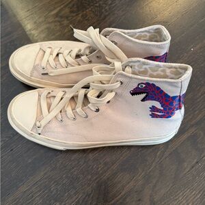 Paul Smith Stylish Cream High-Top Sneakers dragon